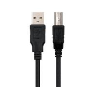 Blendend Cable USB 2.0 Impresora Tipo A/M-B/M, Negro, 1.8 m; ideal para conectar impresoras o dispositivos USB en transferencias de datos rápidas.
