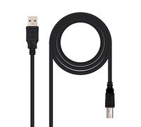 Blendend Cable USB 2.0 para impresora tipo A/M-B/M, negro, 1.0 m, ideal para conectar impresoras y dispositivos compatibles.