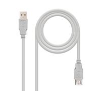 Blendend Cable USB 2.0 Tipo A/M a A/H de 1.8 m, ideal para transferencias de datos y carga de dispositivos electrónicos.
