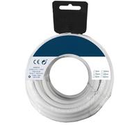 Blendend Carrete de manguera tubular H05VV-F 2 x 2,50 mm² blanco, 10 m, ideal para conexión eléctrica y uso en interiores.