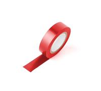 Blendend Cinta aislante de PVC, 0,13 mm de grosor, 17 mm de ancho, 10 m de largo, color rojo, ideal para aislar y proteger conexiones eléctricas.
