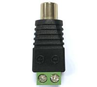 Blendend Clavija hembra RCA con terminal de tornillo, conexión AV, colores negro y verde, ideal para audio y video en proyectos eléctricos.