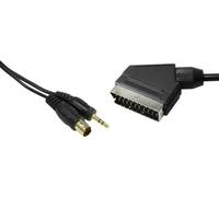 Blendend Conector multimedia Mini-Din 4P + jack + Euro para conectar PC a TV/VIDEO, ideal para transmisión de audio y video.