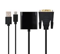 Blendend Conversor DVI a VGA 24+1 macho a HDB15 hembra, 10 cm, negro, para conectar dispositivos de video antiguos y modernos.