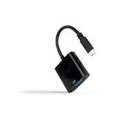 Blendend Conversor USB-C a VGA, 10 cm, Negro, para conectar Dispositivos USB-C a Pantallas VGA, Ideal para presentaciones y proyecciones.