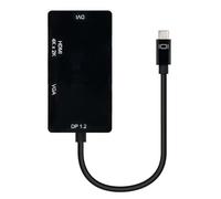 Blendend Convertidor USB-C a VGA, HDMI y DVI, Soporte 3 en 1, Ideal para conectar Dispositivos a Pantallas externas y proyectores.