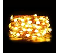 Blendend Guirnalda de luces con alambre de cobre con batería 3AA, Blanco cálido, 5 m