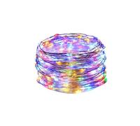 Blendend Guirnalda de luces LED RGBY de 4 m con alambre de cobre y pilas, ideal para decoración y ambientación en interiores y exteriores.