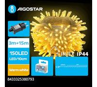 Blendend Guirnalda de luces planas de bajo voltaje, 15m, blanco cálido, ideal para decorar espacios interiores y exteriores, crea ambientes acogedores.