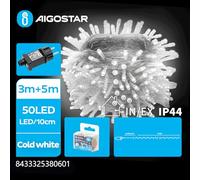 Blendend Guirnalda de luces planas de bajo voltaje, 5m, tono blanco frío, ideal para decoración y ambientación en fiestas y eventos.