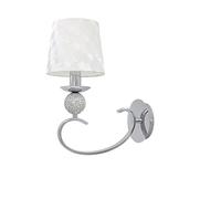 blendend Lámpara de mesa Cromo con pantalla blanca 34x15x25 cm, ideal para iluminación decorativa y ambientes acogedores.