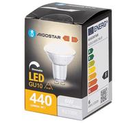 Blendend Lámpara LED GU10 6W 2700K regulable con acabado en cristal, ideal para iluminación cálida y decorativa en hogares y espacios comerciales.