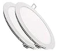 Blendend Panel LED Circular Slim 20W 6000K Pack 2-Iluminación eficiente, instalación fácil, Ideal para hogares y oficinas, Blanco