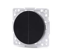 Blendend Pieza premium para interruptor alemán de 1 vía y 2 llaves en negro, ideal para actualizar tu hogar y mejorar el control de la iluminación. Estilo y funcionalidad en perfecta unión.