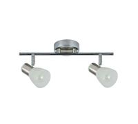 Blendend Regleta 2xe14 Cromo/Níquel, dimensiones 16x36,5x10 cm; ideal para iluminación en interiores y decoraciones modernas.