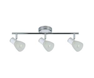 Blendend Regleta 3xE14 Blanco/Cromo 16x48,5x10 cm - Iluminación decorativa para espacios diversos y eficiente uso eléctrico.
