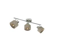 Blendend Regleta de iluminación 3xe14, cromada con foco orientable, dimensiones 16x51x10 cm, ideal para decoración y ambientes industriales.