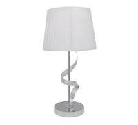 Blendend Sobremesa Baeza 1xe27 Cromo con Pantalla Blanca, moderna y elegante. Dimensiones 49x25x25 cm, ideal para iluminar sofisticadamente cualquier ambiente.