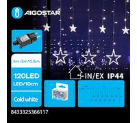 Blendend Tira de luces LED conectables, bajo voltaje, 3m+3m, blanco frío, 12 tiras - ideal para decoraciones y ambiente festivo.