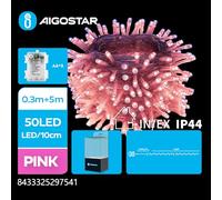 Blendend Tira de luces plana con pilas 3AA, diseño flexible y portátil; ideal para iluminar espacios pequeños o decoraciones temporales.