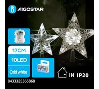 Blendend Tira de luz a pilas 3AA, 17cm, luz blanca fría, ideal para decoración navideña y realzar el ambiente festivo.