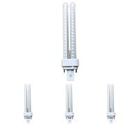Blendend Tubo LED PLC 2U 11W, luz eficiente, bajo consumo energético, fácil instalación, ideal para reemplazo en iluminación de espacios interiores. (Paquete de 4)