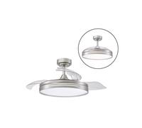 Blendend Ventilador DC 48W, 6 velocidades, 4800lm, 3000-4000-6000K, remoto, memoria, temporizador, ideal para frescura y control ambiental.