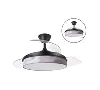 Blendend Ventilador DC 72W 3 aspas, 7200lm, 3000/4000/6000K, con control remoto, memoria y temporizador, ideal para refrescar y ambientar espacios.