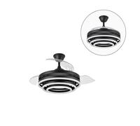 Blendend Ventilador DC 72W con 3 aspas, 6 velocidades, 3 colores, control remoto, memoria, temperatura y luz de 6120 lm, ideal para refrescar espacios.