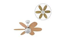 Blendend Ventilador DC Blanco 6 Aspas Reversible, 41x85 cm, Control Remoto, Temporizador - Ideal para climatización y confort en espacios interiores.