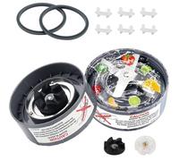 Blender Blade, 2 piezas Blender cuchilla de repuesto, cuchilla de repuesto mezclador, con piñón y base superior y junta de silicona, para mezclador NutriBullet 600w y 900w
