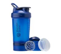Blender Bottle - Botella mezcladora con organizador de pastillas y almacenamiento para proteína en polvo, sistema clásico V2 ProStak, 22 onzas, azul