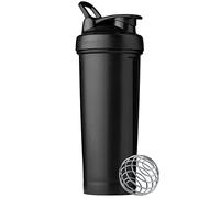 Blender Bottle Classic V2 Botella coctelera perfecta para batidos de proteínas y pre entrenamiento, 32 onzas, negro