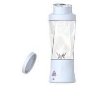 Blender for Smoothies, Portable Personal Blender with 700ml Cup, 6 Blades and Lid, 6000mAh USB Rechargeable for Gym, Office, Outdoor Activities (White-transparent)