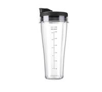 Blender Replacement Parts, Compatible For Ninja, SS101, 24 Oz.Slim Single - Serve Cups Kit With To Go Lids Fits SS100 SS300 SS400 Large Capacity(1PC 24OZ Cup and Lid)