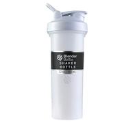 BlenderBottle Botella clásica V2 perfecta para batidos de proteínas y preentrenamiento, 32 onzas, color blanco