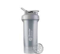 BlenderBottle Classic V2 - Botella mezcladora con bola de acero inoxidable, perfecta para batidos de proteínas, apta para lavavajillas, 830 ml, gris guijarro