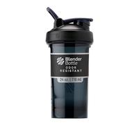 BlenderBottle Pro24 - Botella de agua, Botella mezcladora de batidos de proteínas, con batidor Blenderball, libre de BPA, 710ml - negro