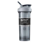 BlenderBottle Pro32 - Botella de agua, Botella mezcladora de batidos de proteínas, con batidor Blenderball, libre de BPA, 940ml - pebble gris