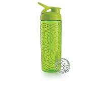BlenderBottle Radian Botella de agua | Botella mezcladora de batidos de proteínas | con batidor Blenderball | libre de BPA | Tritan | 820ml - verde