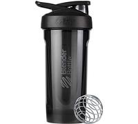 BlenderBottle Strada - Vaso mezclador perfecto para batidos de proteínas y entrenamiento previo, 28 onzas, color negro