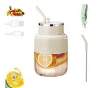 Blendgo 800 - Portable Blender, 2025 Upgrade Blendgo 800 Portable Blender, Cordless Portables Blenders, Double-Click Quick Launch, With Straw and Crossbody Strap (White)