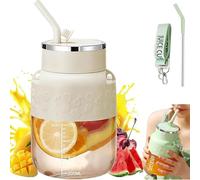 Blendgo 800 - Portable Blender, 2025 Upgrade Cordless Portable Blender, Multifunctional Handheld Juicer with Straw & Strap for Smoothies Juices and Shakes (White)