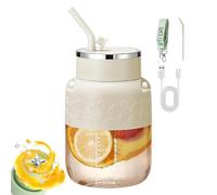 Blendgo 800 - Portable Blender, Cordless Portable Blender, with Straw and Crossbody Strap, Double-Click Quick Launch, Large-Capacity Juicer Cup, for Shakes and Smoothies (White,800ML)