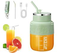 Blendgo 800 - Portable Blender for Shakes And Smoothies with 28oz Cup, Lid, Straw and Shoulder Strap, Joshandtate Cordless Portable Blender, for Smoothies Bottle,Juices and Shakes (Green)