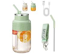 Blendgo 800 Portable Blender, Joshandtate Cordless Portable Blender, Hydration/Juicing 2-in-1, Can Make Smoothies, Electric Suitable for Picnics, Office, Gym (Green,1200ml)