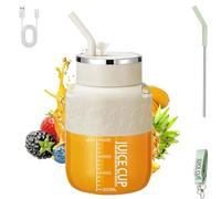 Blendgo 800 - Portable Blender, Large-Capacity Cordless Portable Blenders, Hydration/Juicing 2-in-1 Blender, with Straw and Crossbody Strap, for Juices and Shakes (White)