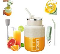 Blendgo 800 Portable Blender, with Straw and Crossbody Strap, Double-Click Quick Launch, Large-Capacity Cordless Portable Blenders for Smoothies Juices and Shakes (White)