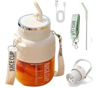 Blendgo Cordless Portable Blender, Blendgo 800ml Portable Blender, With Straw And Crossbody Strap, Can Make Smoothies, Take It For Traveling, Outdoor, Gym, Office (White)