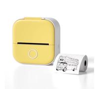 Blendio Impresora de Pegatinas portátil para Imprimir Notas, Pegatinas, Etiquetas o imágenes, Impresora Fapiere T02, Mini Impresora térmica, Control de Aplicaciones (Amarillo)